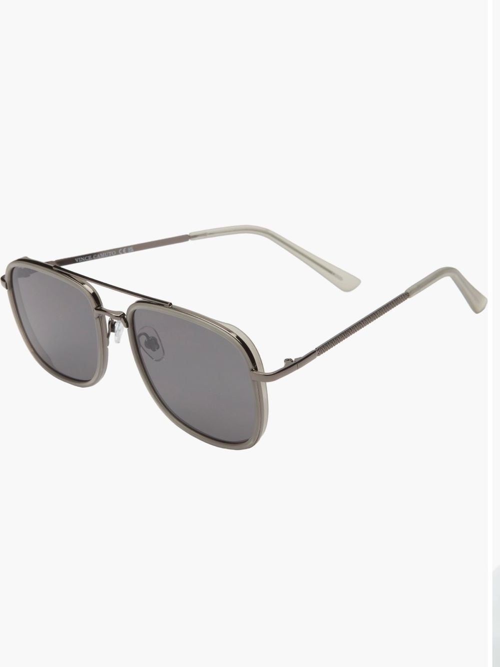 New Vince Camuto 54MM Sleek Silver Metal Frame Aviator Navigator Sunglasses